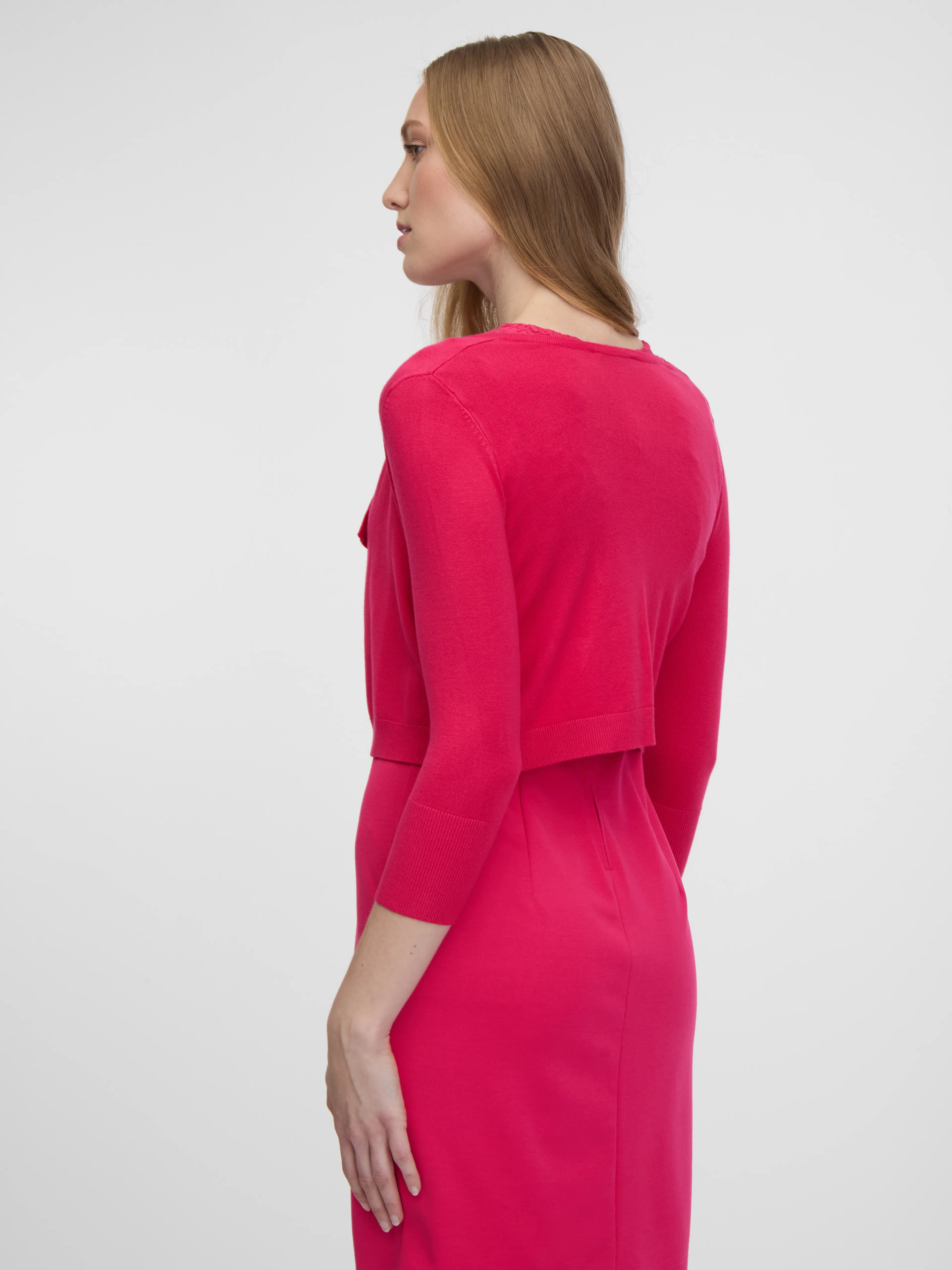 Dunkelrosa Damen-Cropped-Cardigan ORSAY