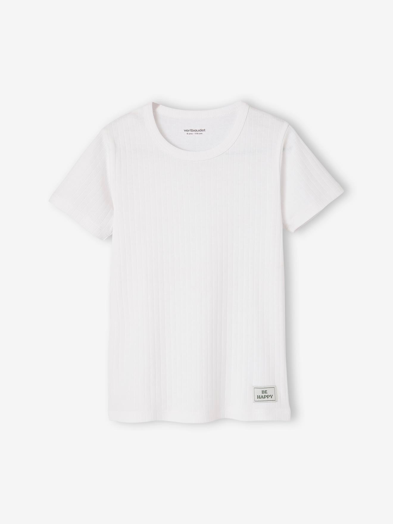 Lot de 3 T-shirts manches courtes ours en maille côtelée garçon vert émeraude