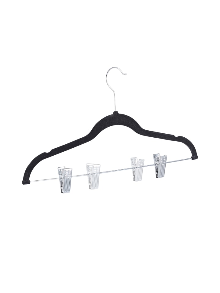 relaxdays 12x Samtbügel in Schwarz günstig kaufen onesize