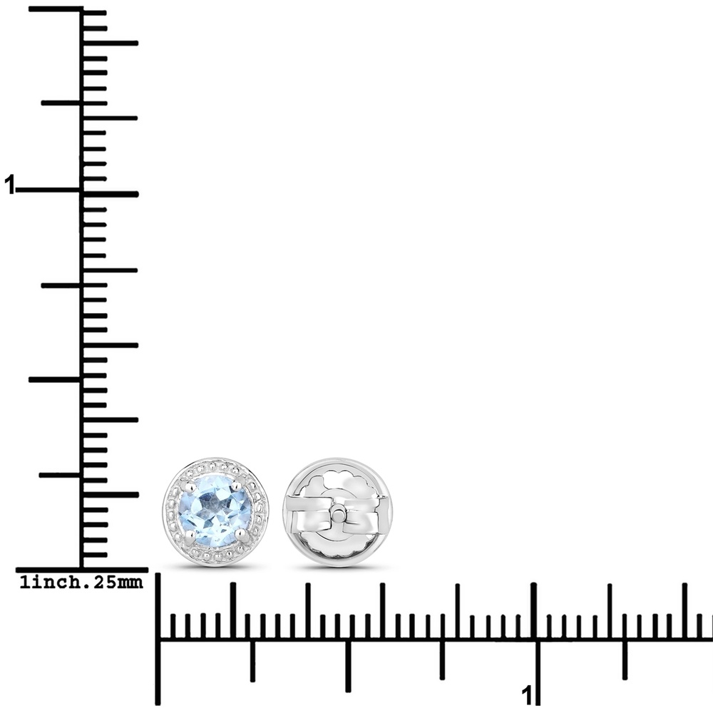 Rafaela Donata Boucles doreilles Argent sterling Topaz bleu en Argent Bijoux