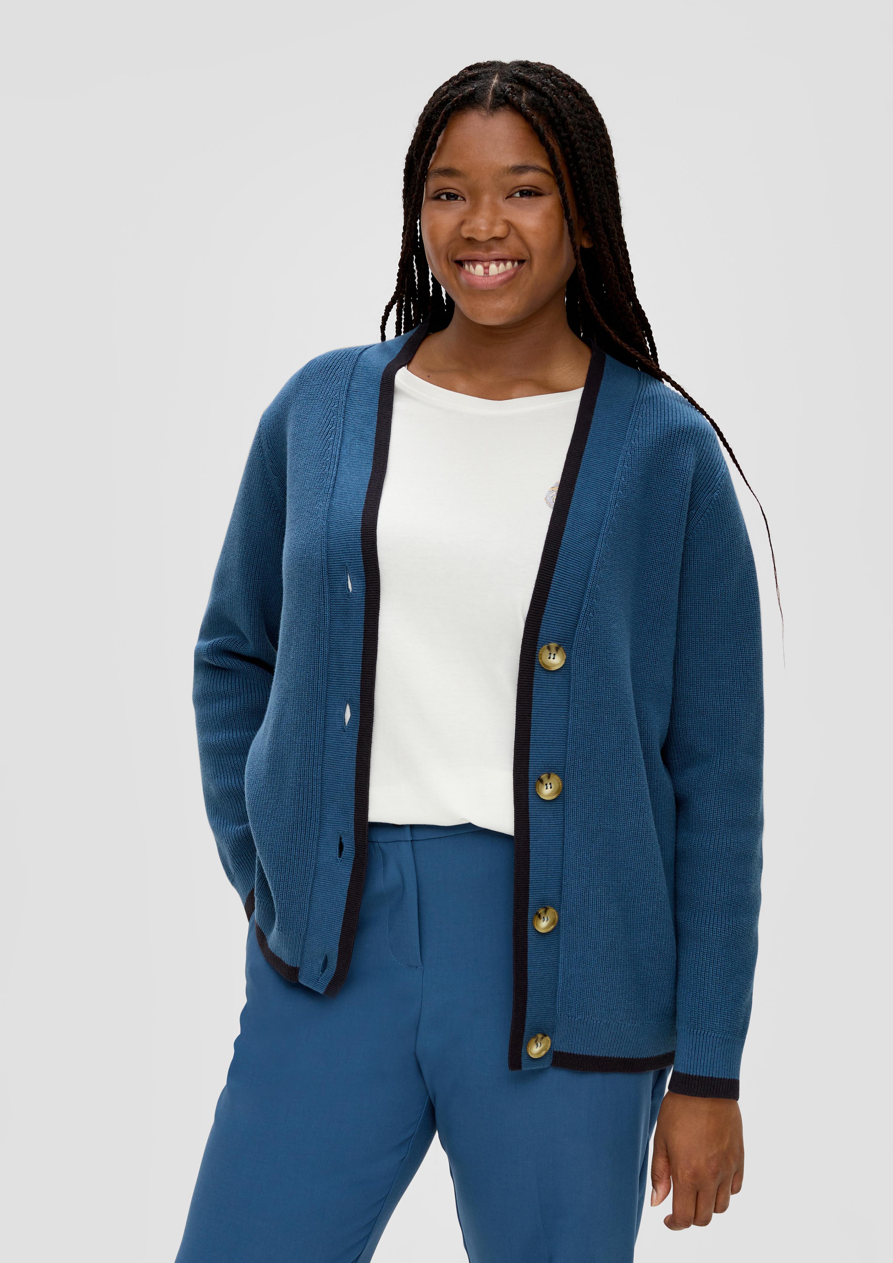 Strickjacke mit Rippstruktur  2136530-5704