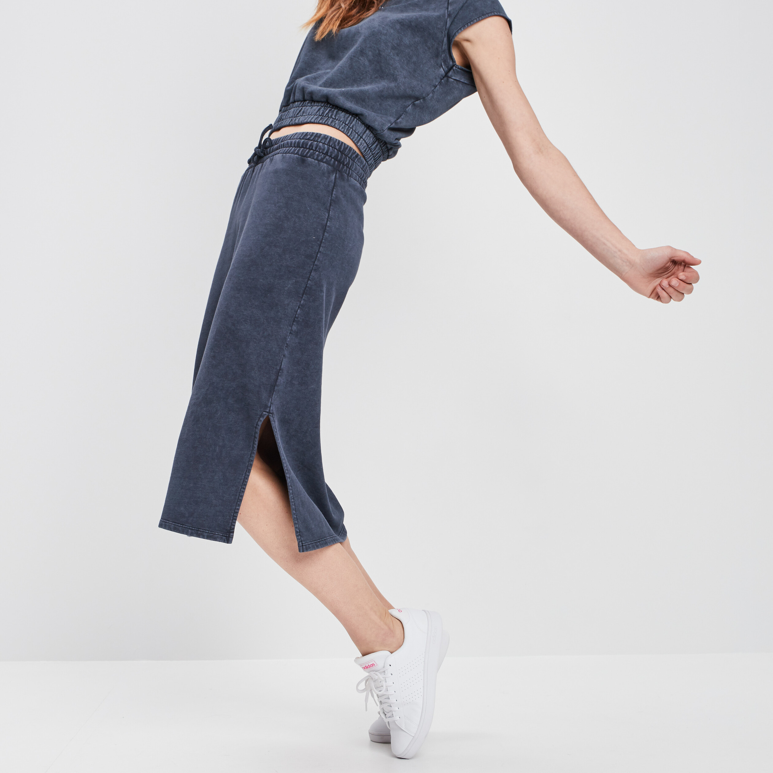 Jupe droite gris femme | La Halle