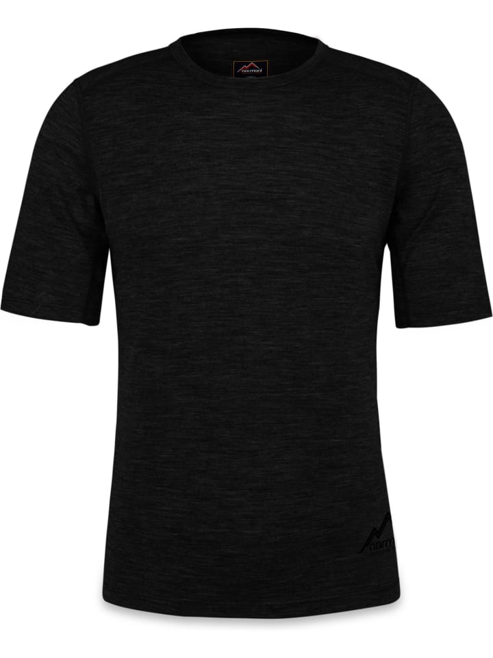 Normani Outdoor Sports Herren Merino-Set T-Shirt und Unterhose in Schwarz günstig kaufen