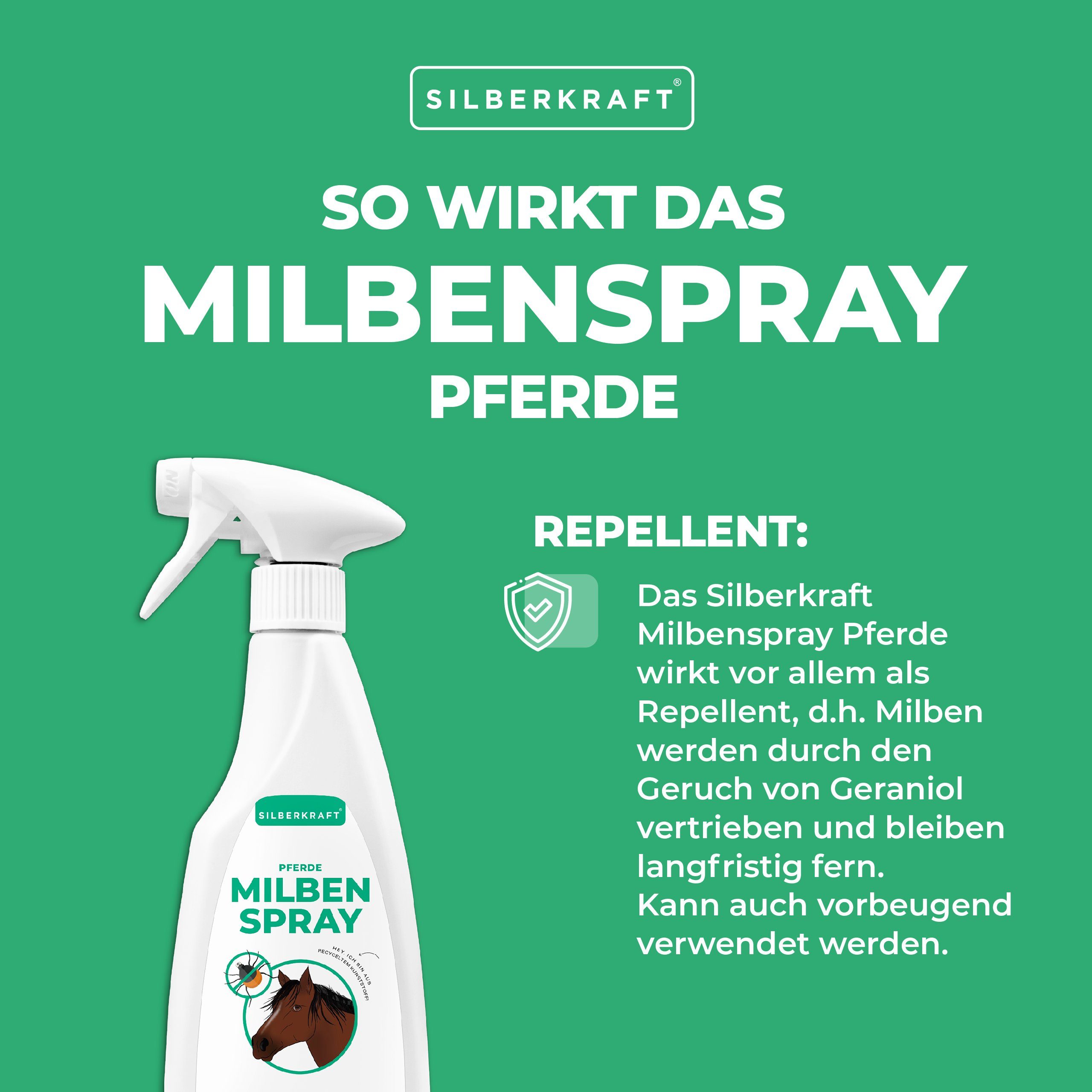 Silberkraft Insektenspray Milbenspray Pferde, 500 ml, 1-St.