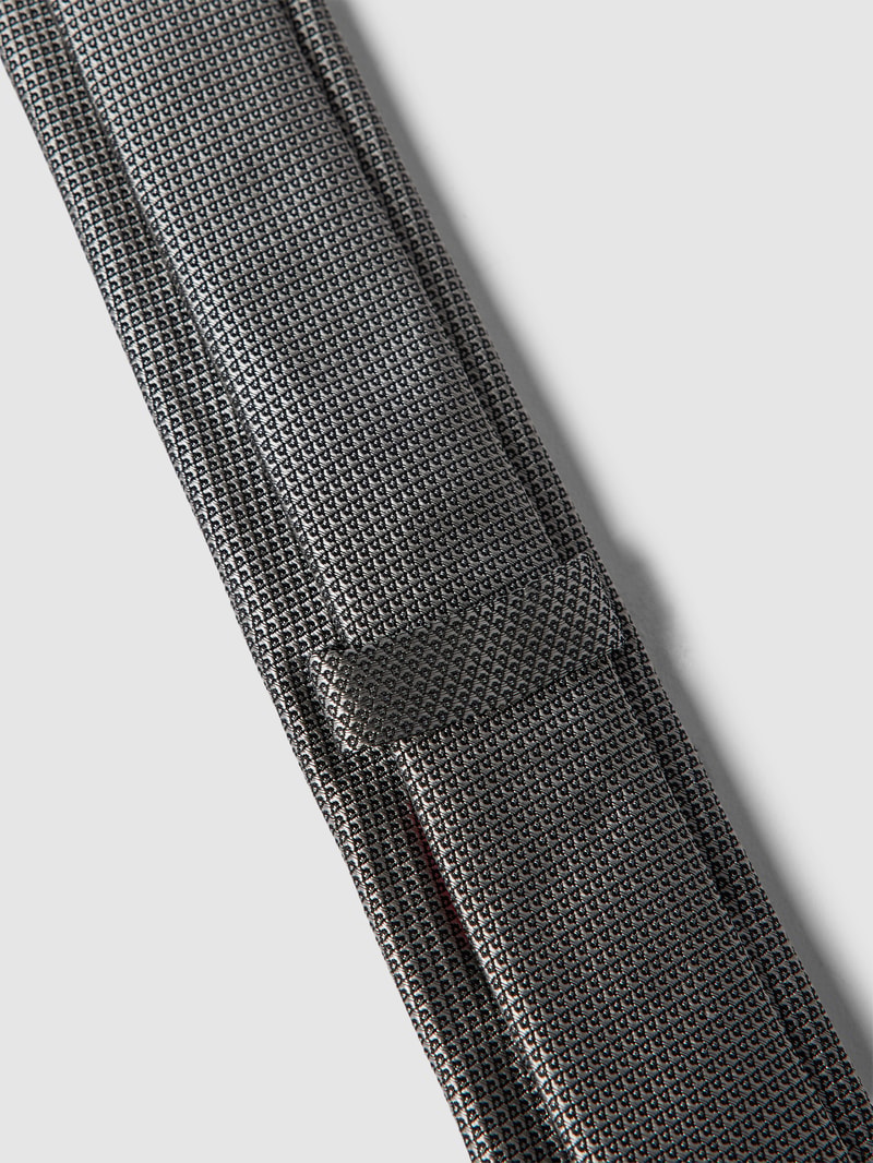 Seidenkrawatte mit Allover-Muster Modell 'Tie' (6 cm) in silber