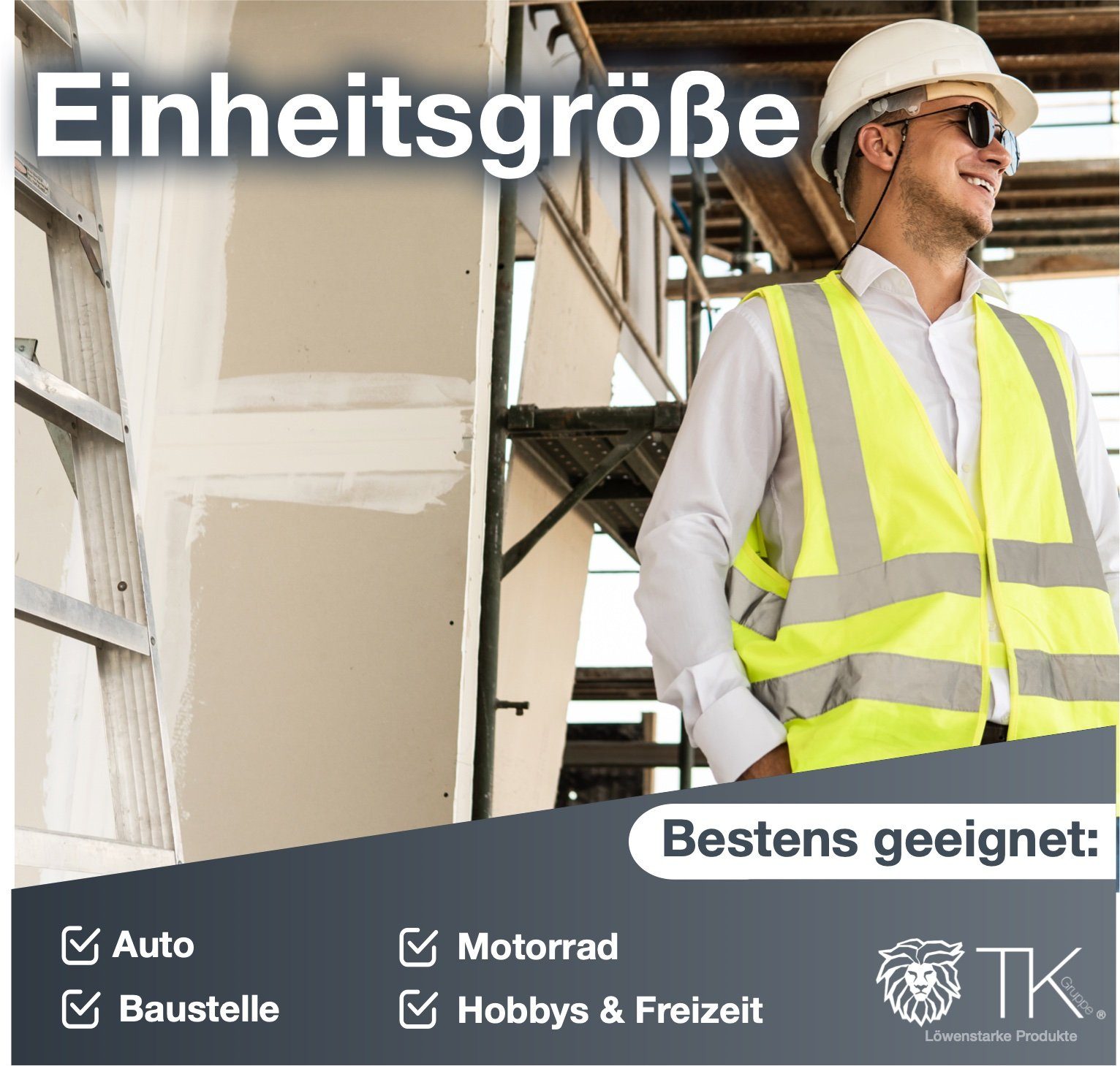 TK Gruppe Warnweste Warnweste mit Vertikalstreifen gelb - Pannweste 2024 (1-tlg)