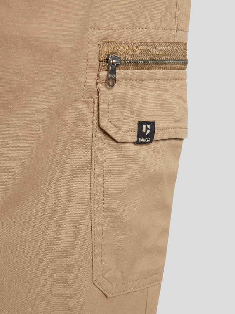 Cargohose aus Baumwolle in beige meliert
