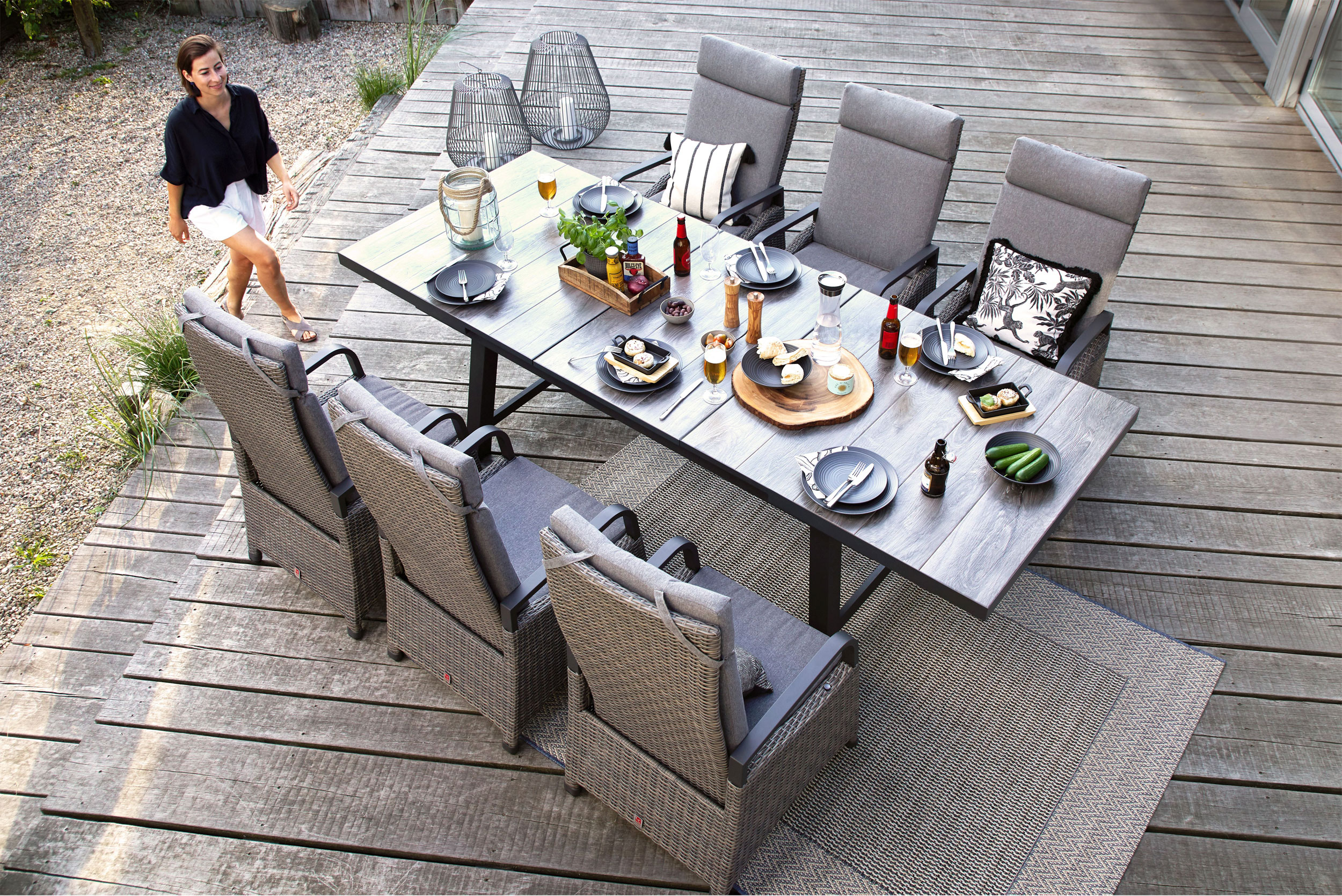 OUTDOORGartentisch ausziehbar Keramik