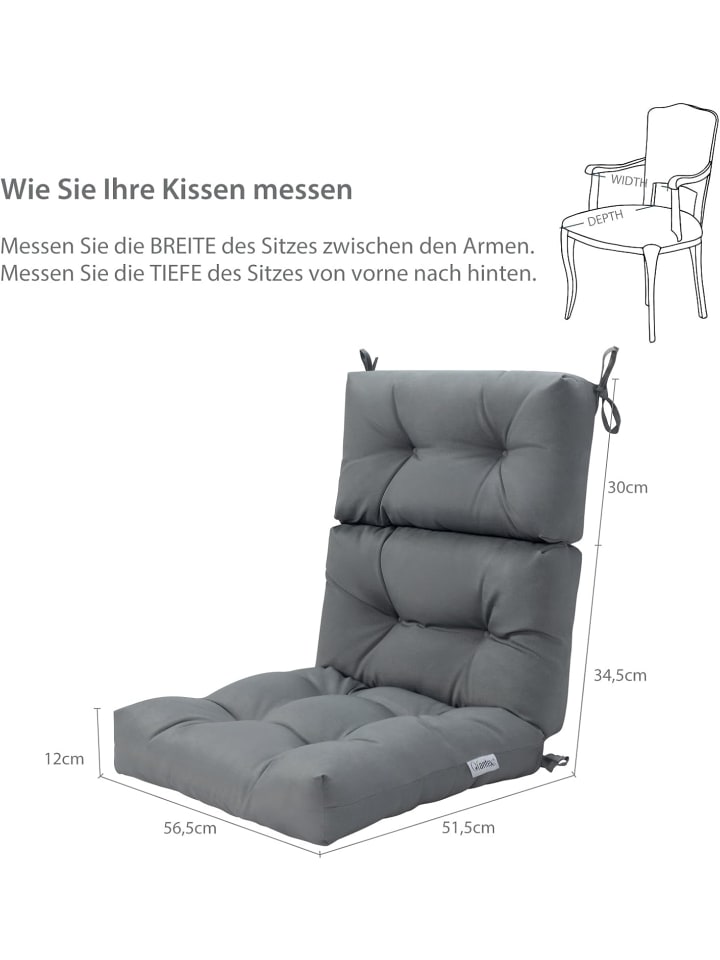 COSTWAY Auflagen für Stuhl Bodenstuhl in Grau günstig kaufen onesize
