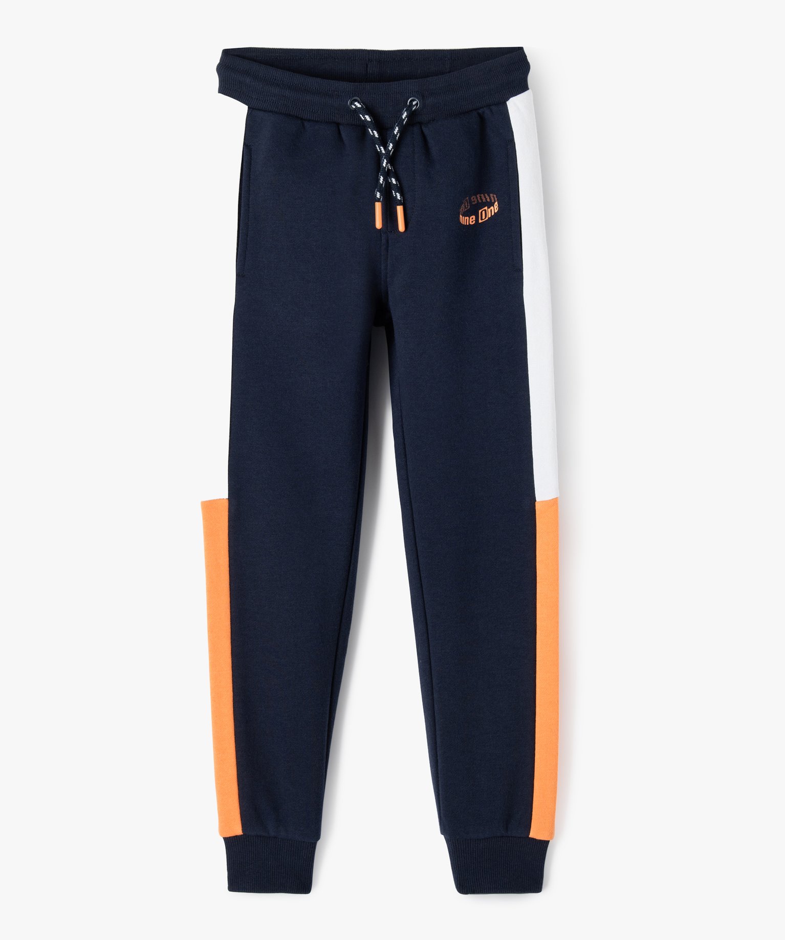 Pantalon de jogging avec bandes colorées sur les ctés ga... marine | GEMO