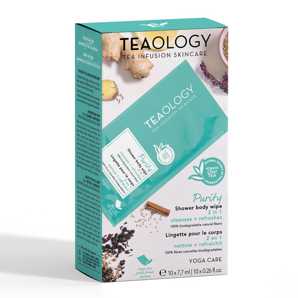 Teaology Purity Shower Body Wipe Multipack x10 Lingette pour le Corps  (10 unités)