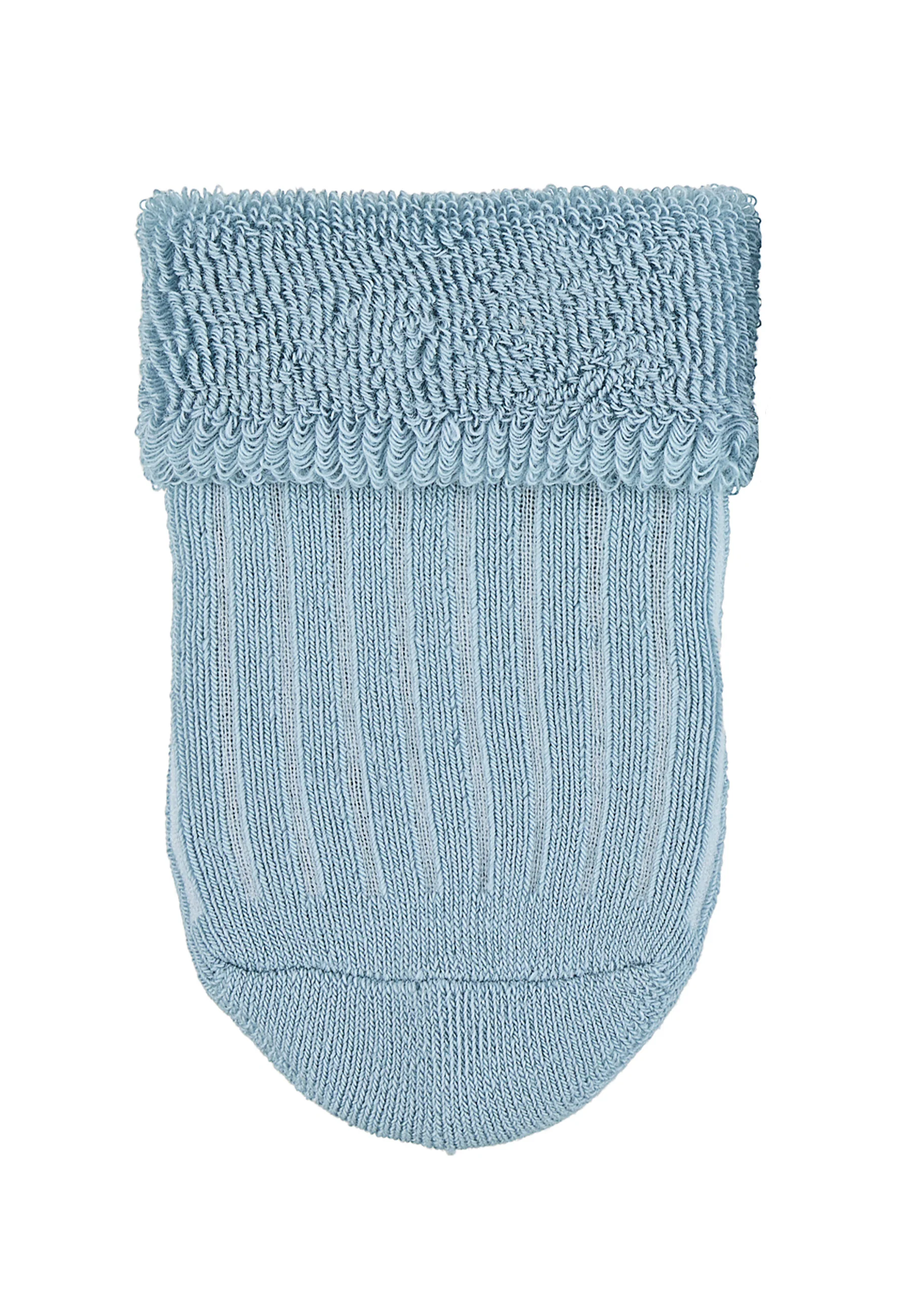 Babysocken uni mit Rippstruktur, Vollplüsch innen
