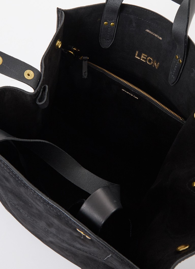 Jérôme Dreyfuss Léon M Shopper aus Kalbsveloursleder mit abnehmbarer Tasche