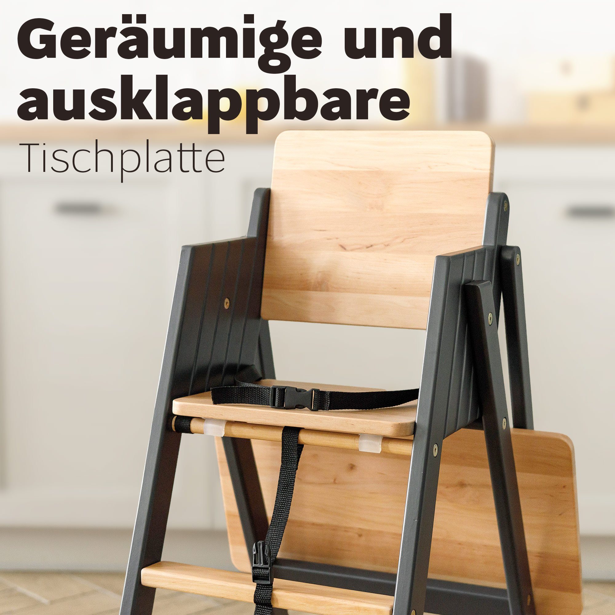VILHA THE CHILDREN'S FURNITURE FACTORY Hochstuhl Klapp-Treppenhochstuhl STEP UP 101, Babyhochstuhl aus Holz
