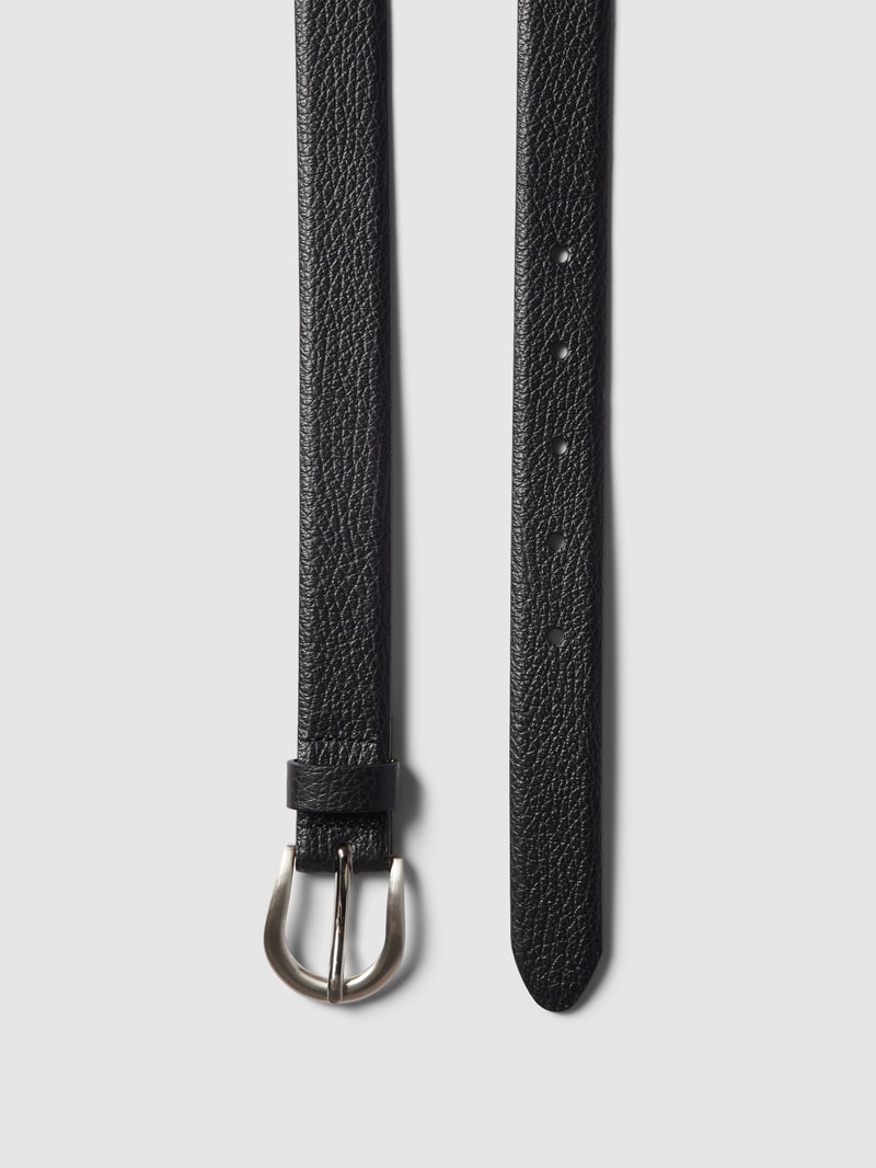 Gürtel aus Leder mit Dornschließe Modell 'Adria' in schwarz