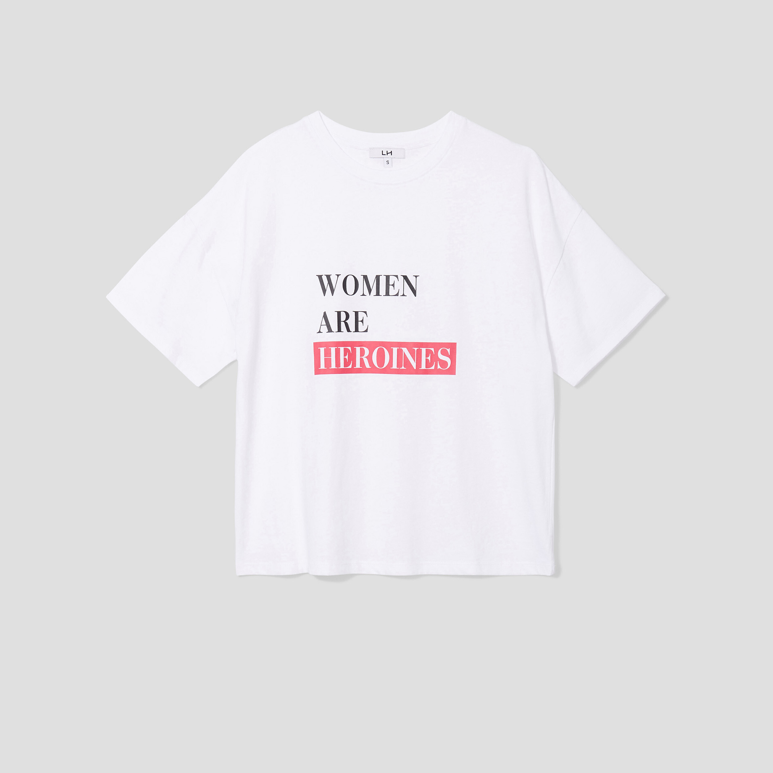 T-shirt oversize manches courtes coton blanc femme | La Halle