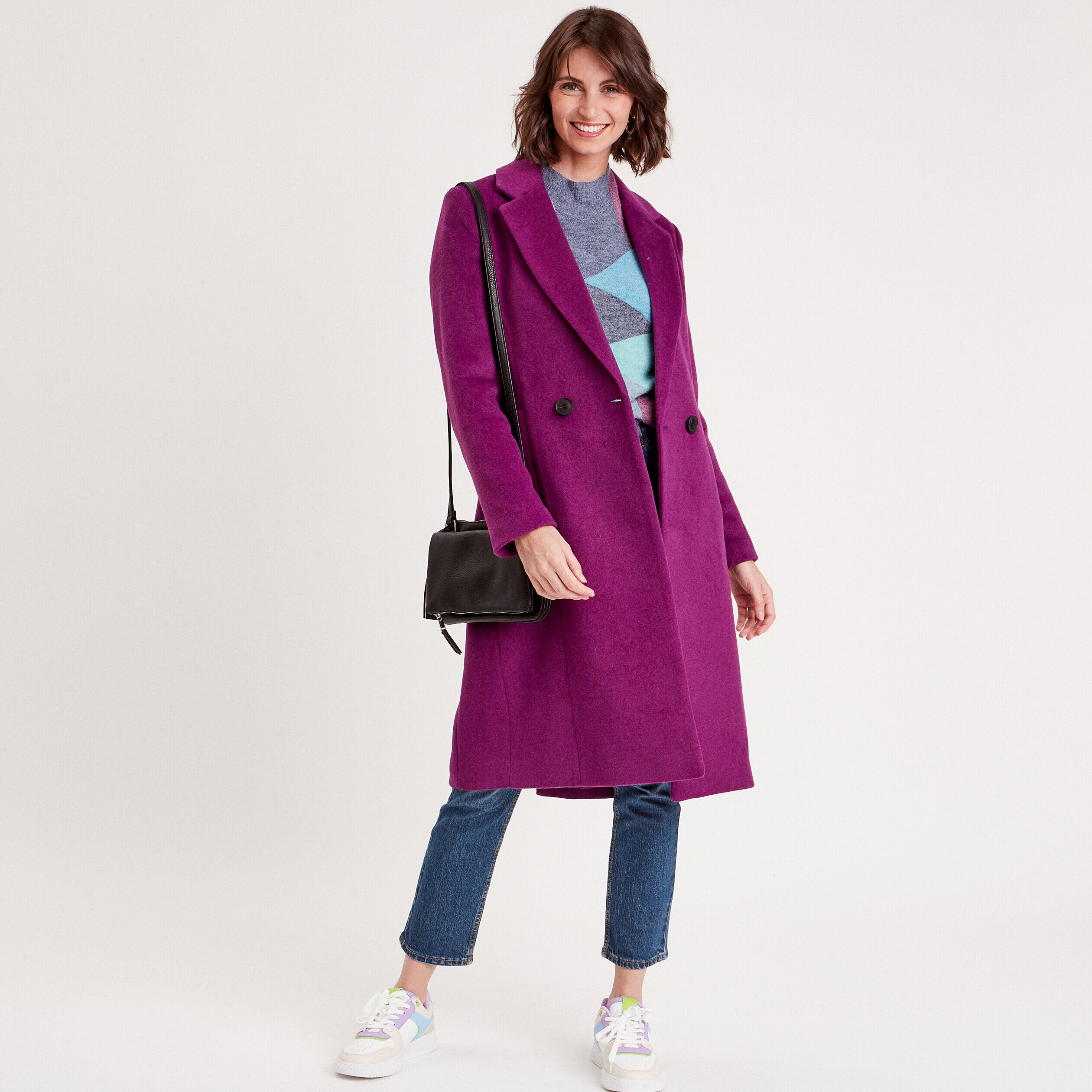 Pull col montant bleu femme | Cache Cache