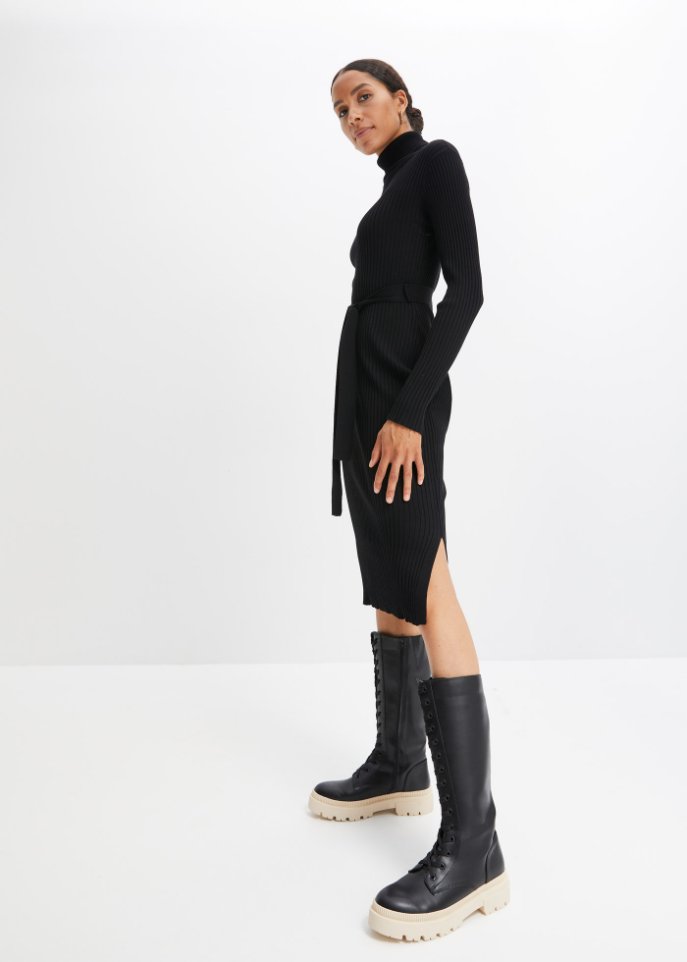 Ripp-Strickkleid