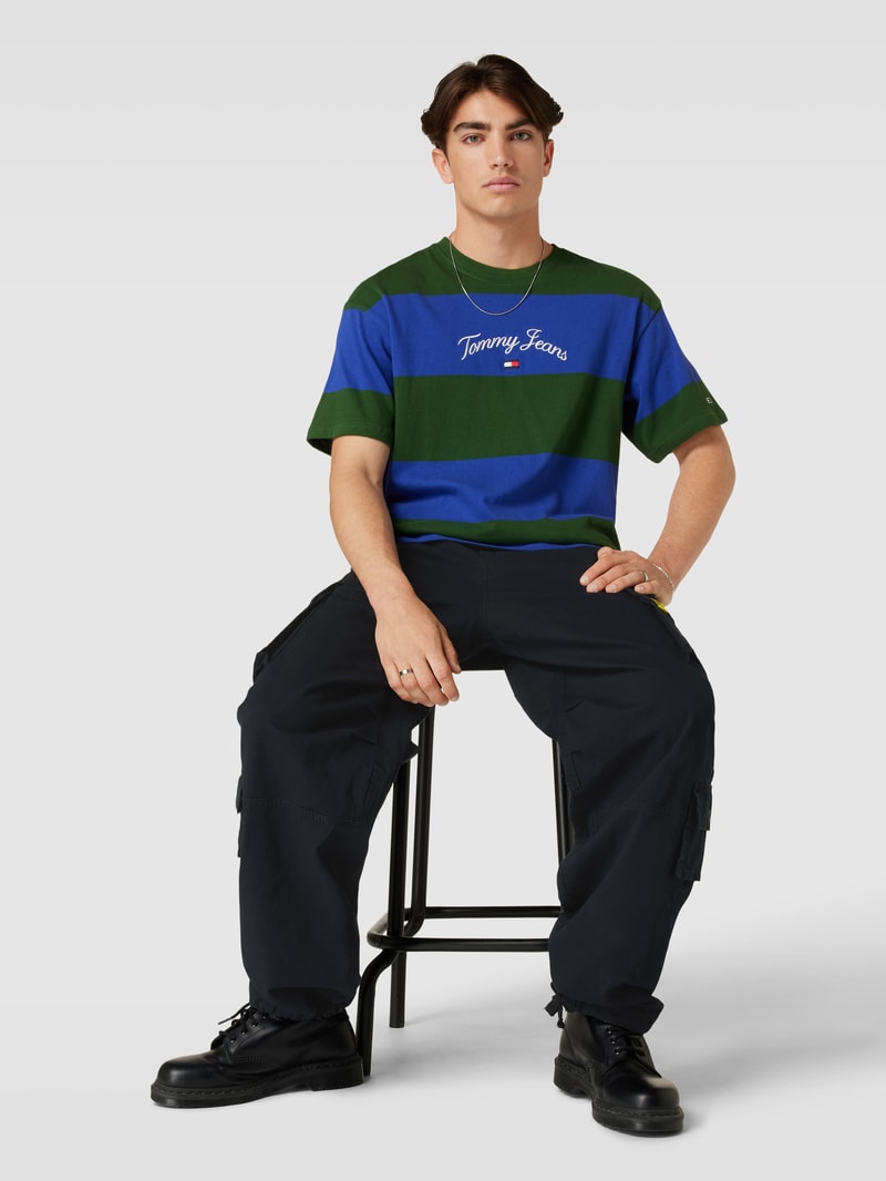 Baggy Fit Cargohose mit Label-Detail in schwarz