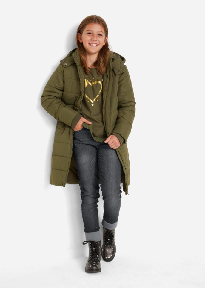 Mädchen Thermojeans mit Jersyfutter und Steinchen