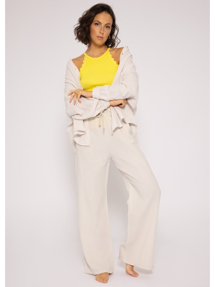 SASSYCLASSY Musselin Hose in Hellbeige günstig kaufen