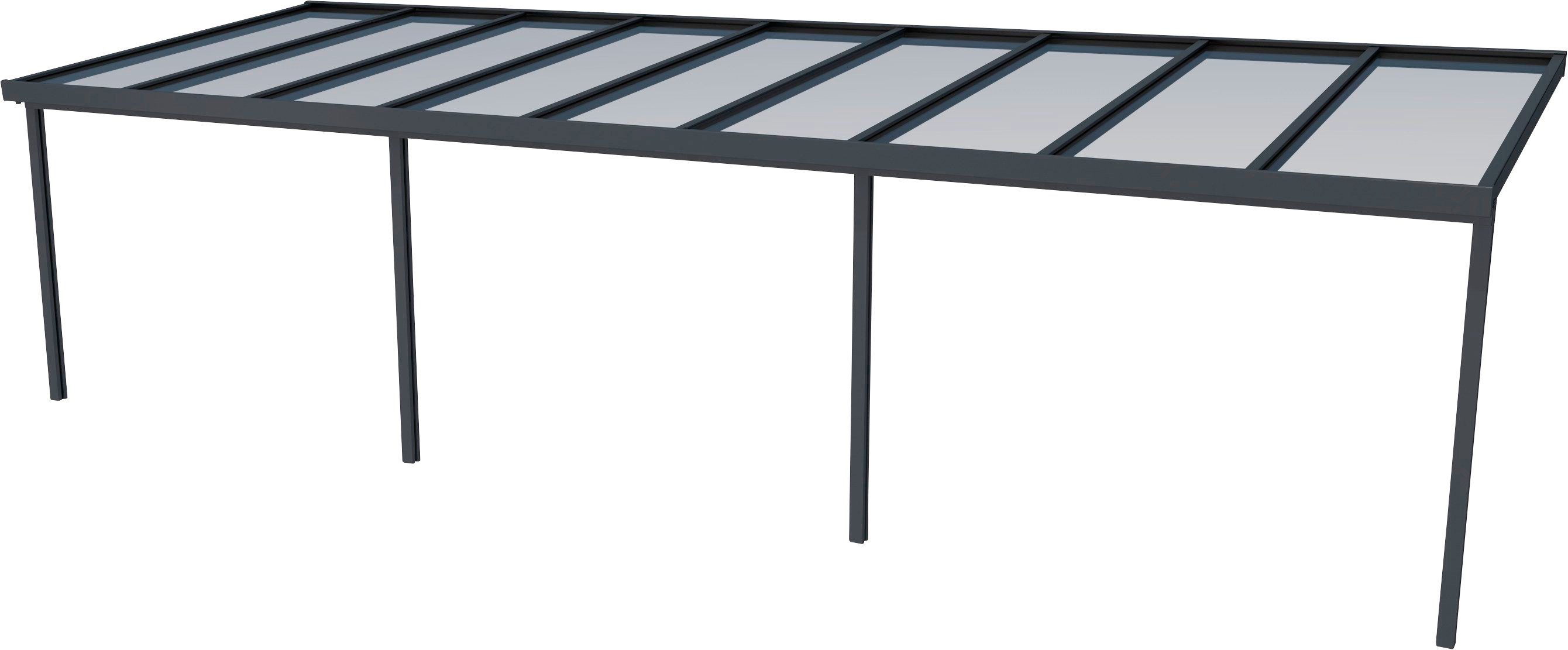 GUTTA Terrassendach Premium, BxT: 913,5x306 cm, Bedachung Dachplatten, BxT: 914x306 cm, Dach Sicherheitsglas klar