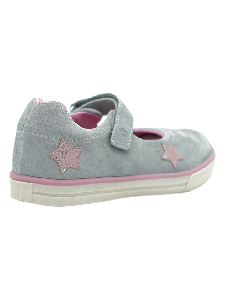 lamino Leder-Ballerinas in Grau günstig kaufen