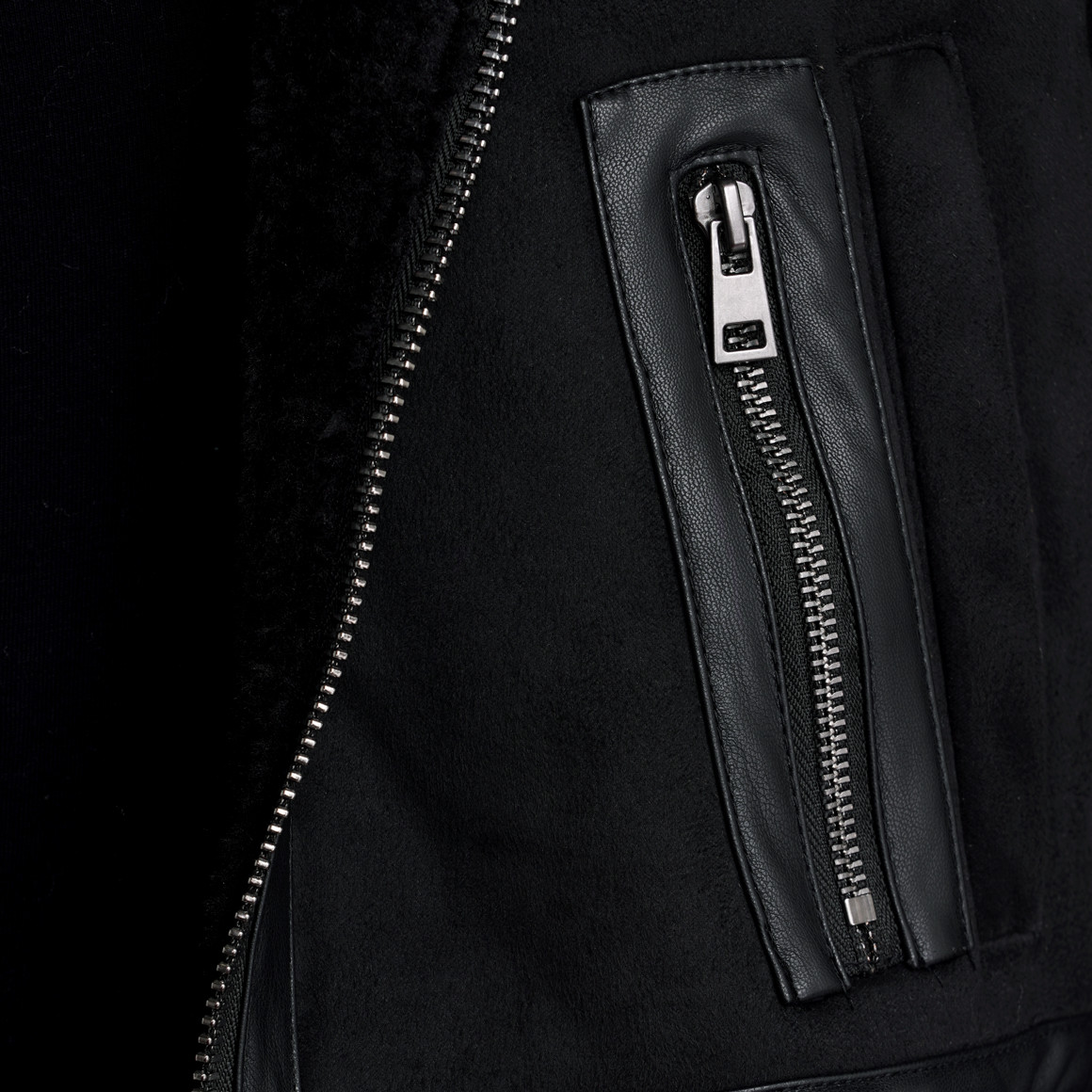Damen Jacke mit Lammfellimitat gefüttert