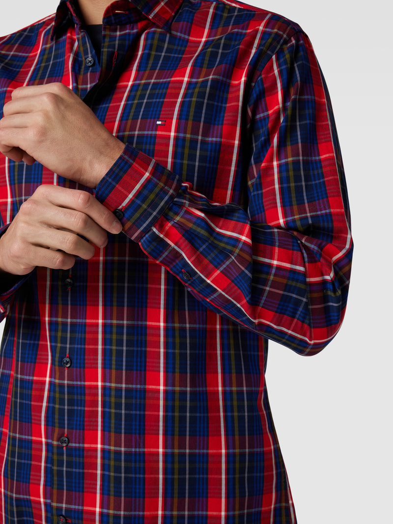 Freizeithemd mit Tartan-Karo in marineblau