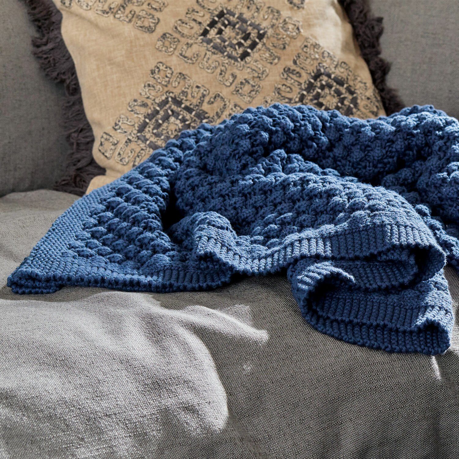 Baumwollbettdecke, Plaid Tremes blau, Mirabeau