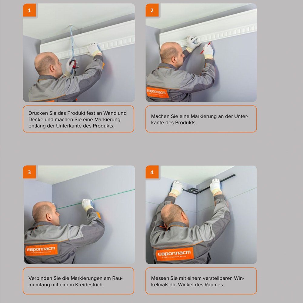 Licht-Trend Stuckleiste Dekor-Profil M Stuckleiste 1,2 m indirekt Wand oder Decke
