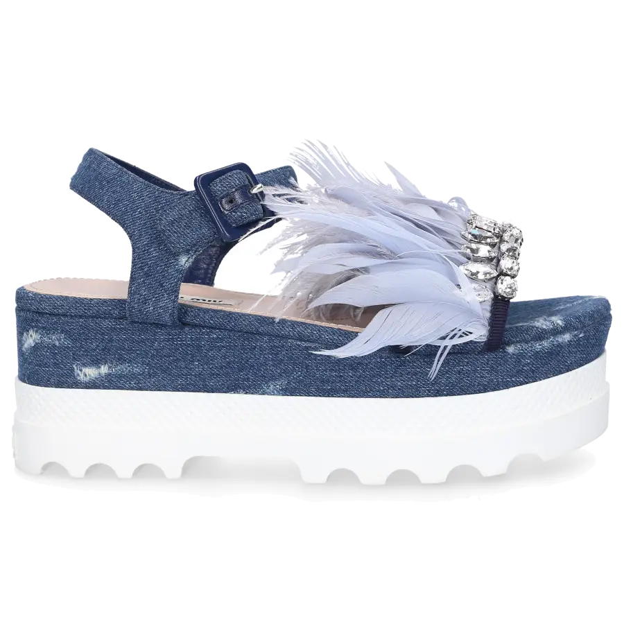 Miu Miu - Sandalen Denim - blau