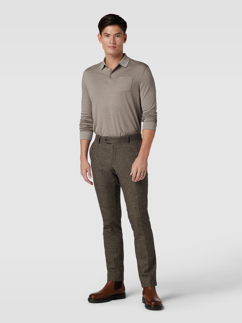 Poloshirt mit Brusttasche in beige