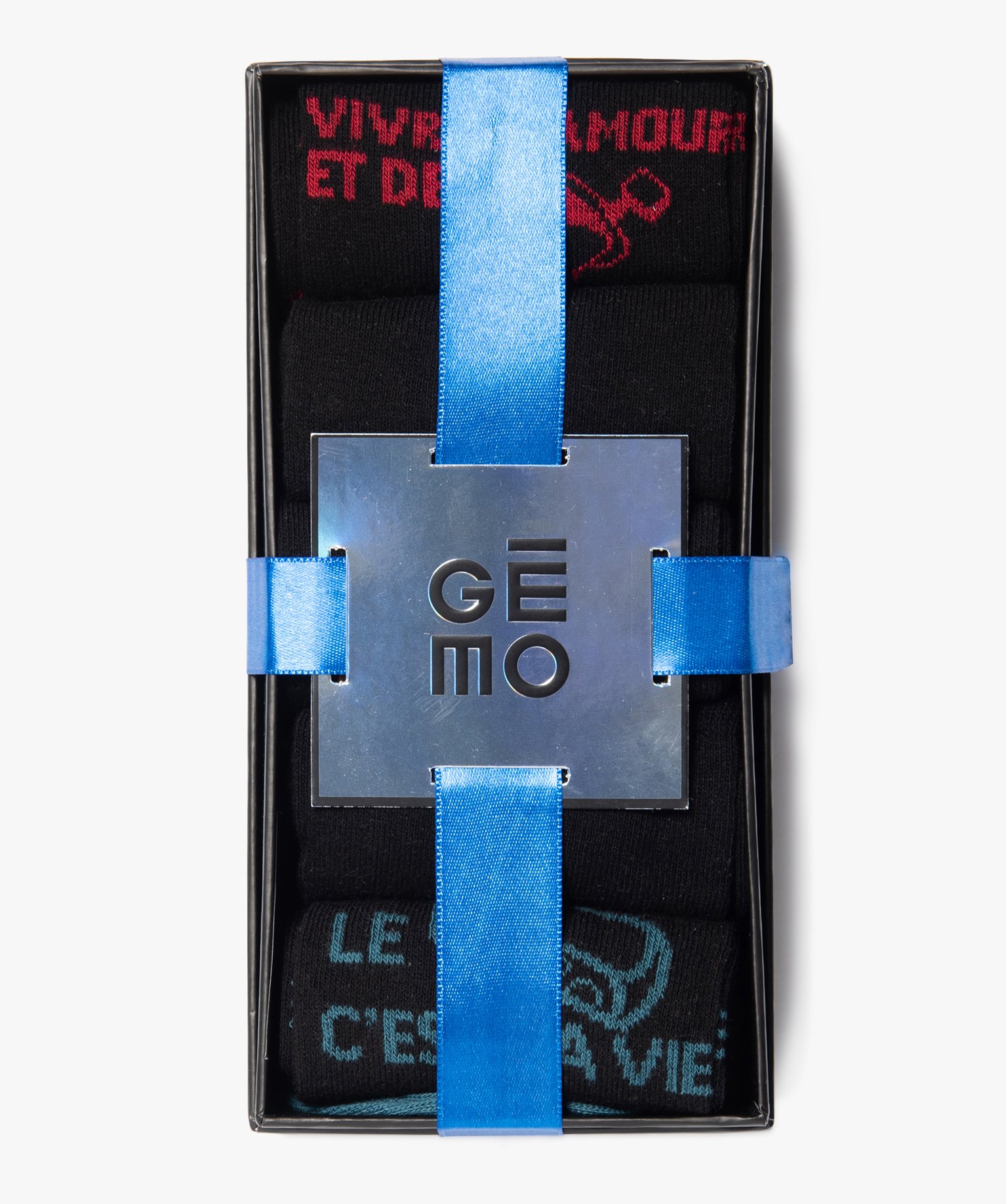 Chaussettes homme en coffret cadeau (lot de 5) noir | GEMO