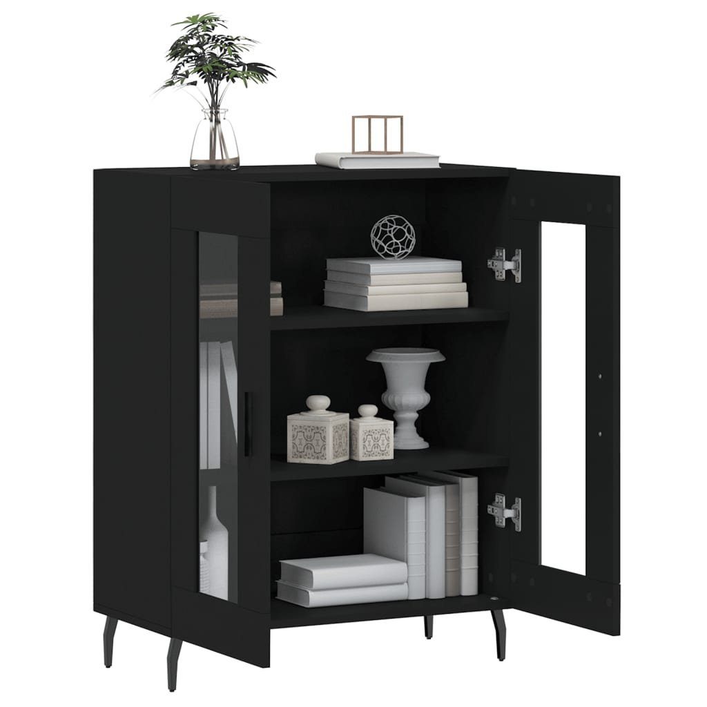 vidaXL Sideboard Sideboard Schwarz 69,5x34x90 cm Holzwerkstoff (1 St)