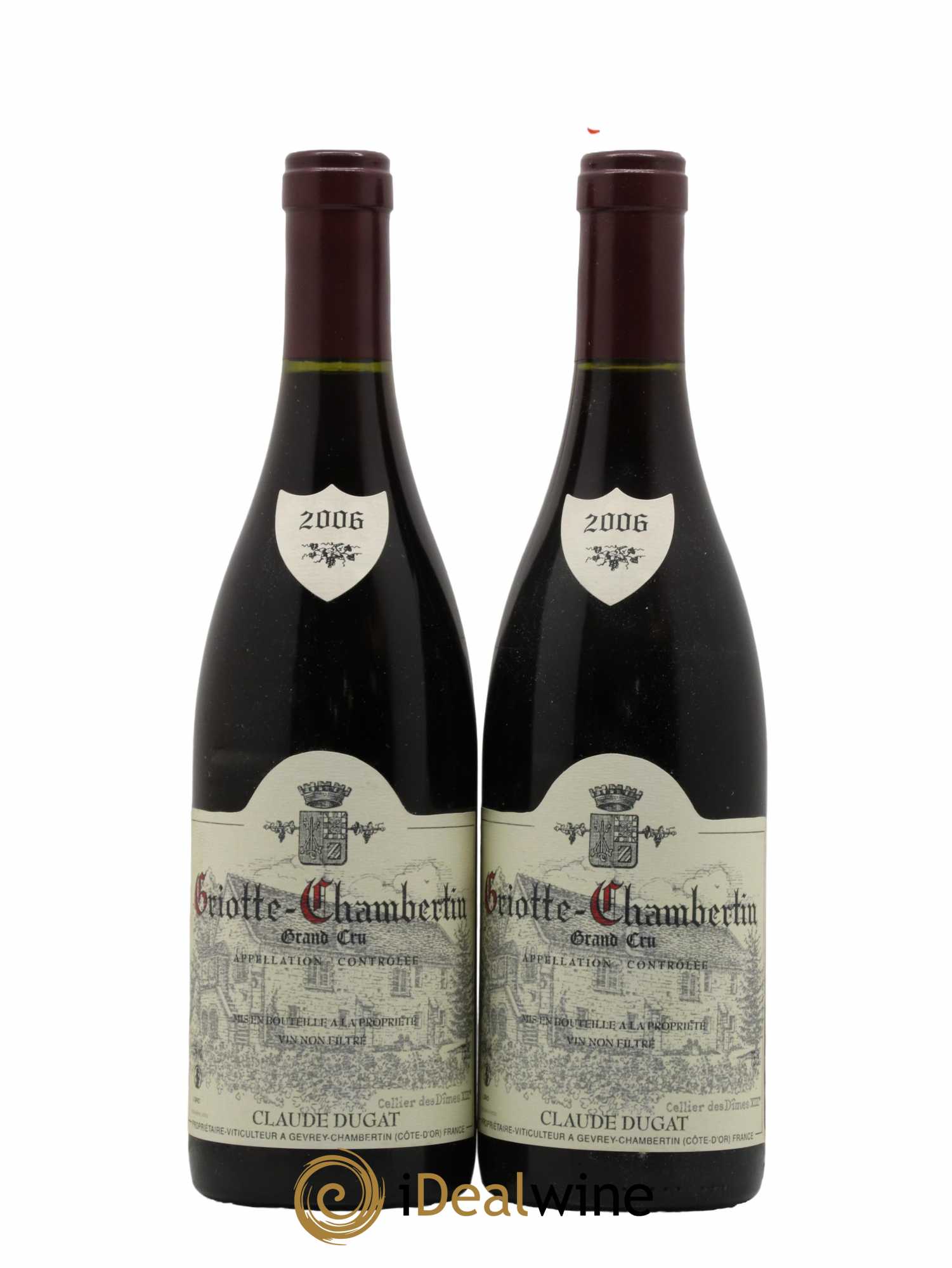 Griotte-Chambertin Grand Cru Claude Dugat  2006 - Lot de 2 Bouteilles