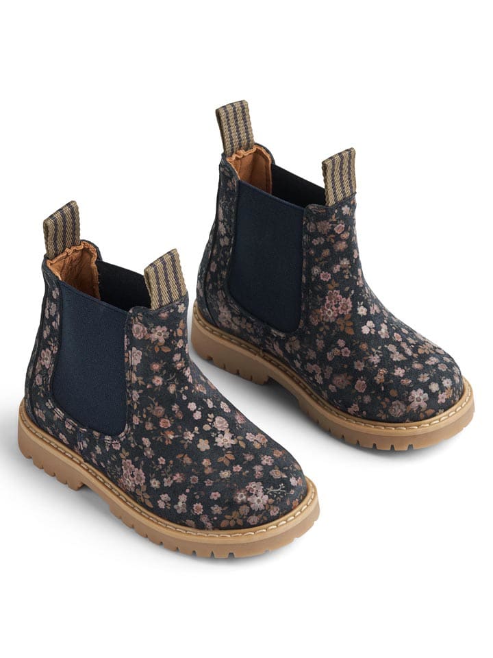 Wheat Leder-Chelsea-Boots in Dunkelblau günstig kaufen