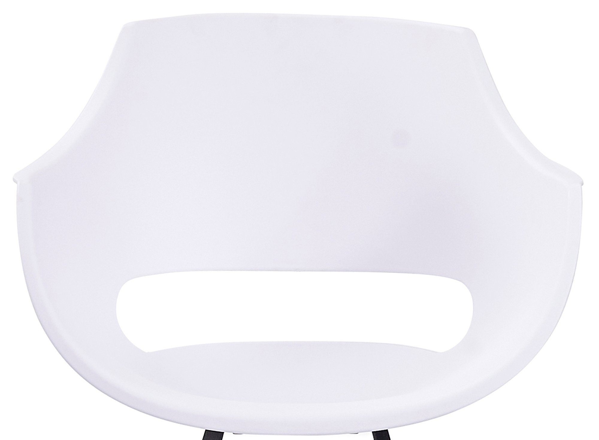 Junado® Schalenstuhl Lea, aus Kunstoff im Retro-Design, Metallfüße, verschiedene Farben