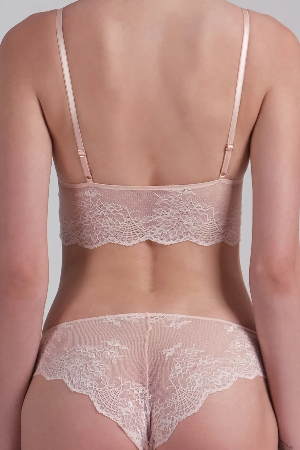 Dagi  Rosa Braut-Bustier-BH aus Spitze