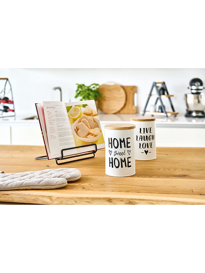 Zeller Vorratsdose ''Home'' in Weiß/ Schwarz - 1 l günstig kaufen onesize