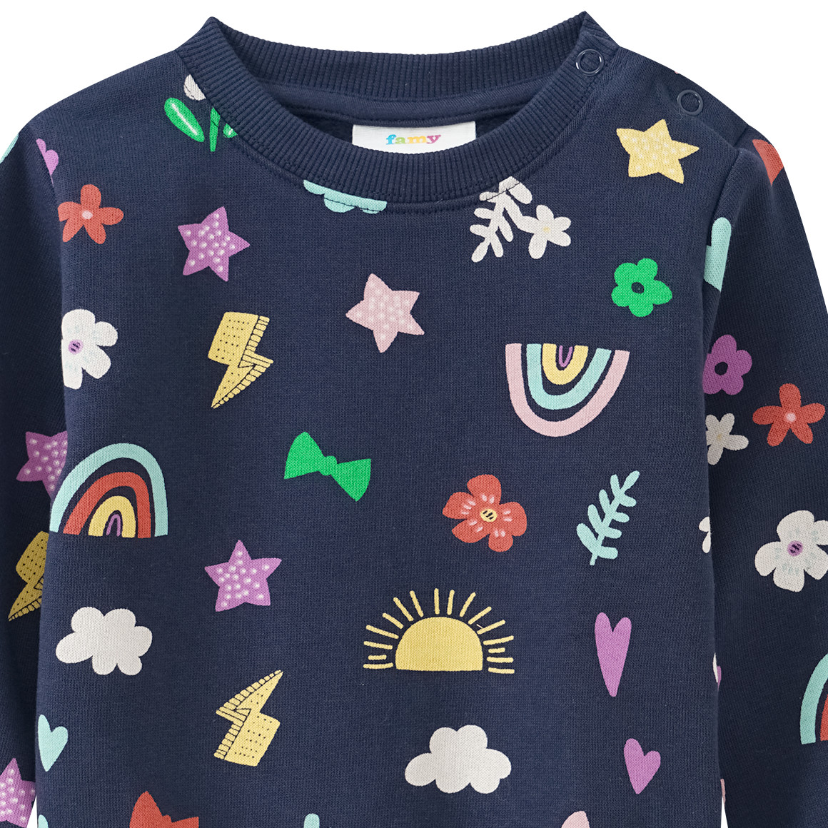 Baby Sweatshirt mit bunten Motiven allover