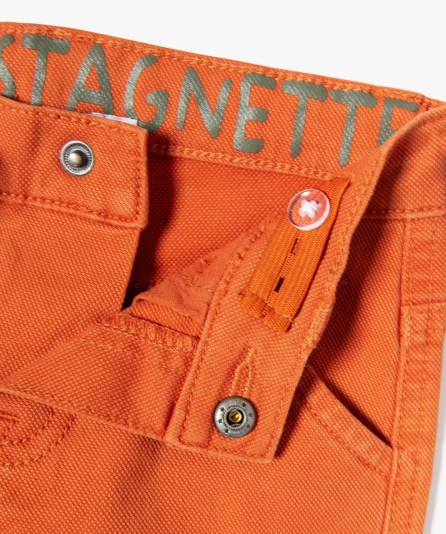 Pantalon bébé Garçon cargo avec ceinture chinée - LuluCa... orange | GEMO