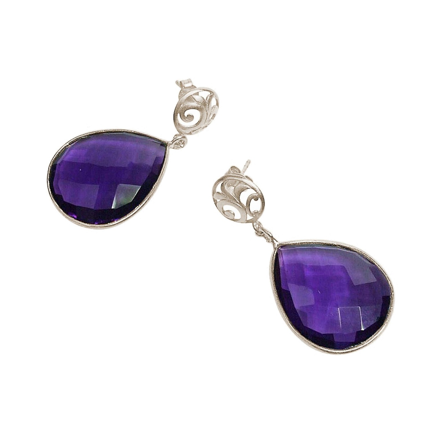 Ohrringe 'Amethyst Tropfen'