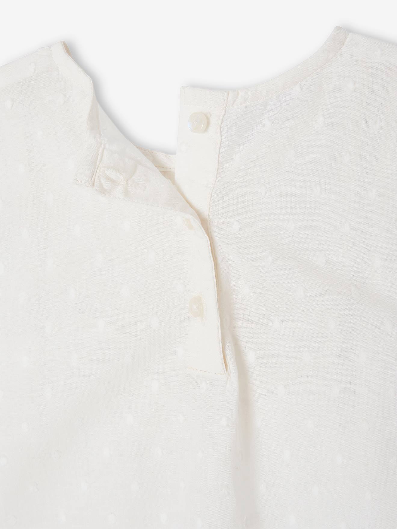 Vertbaudet Ärmellose Mädchen Bluse - wollweiß
