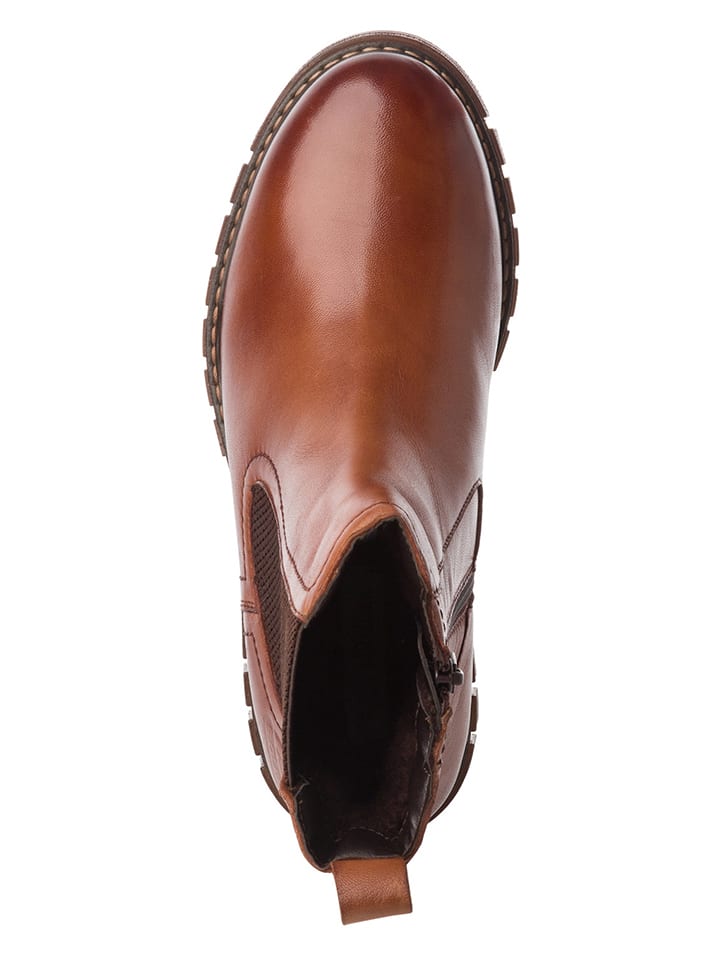 s.Oliver Leder-Boots in Hellbraun günstig kaufen