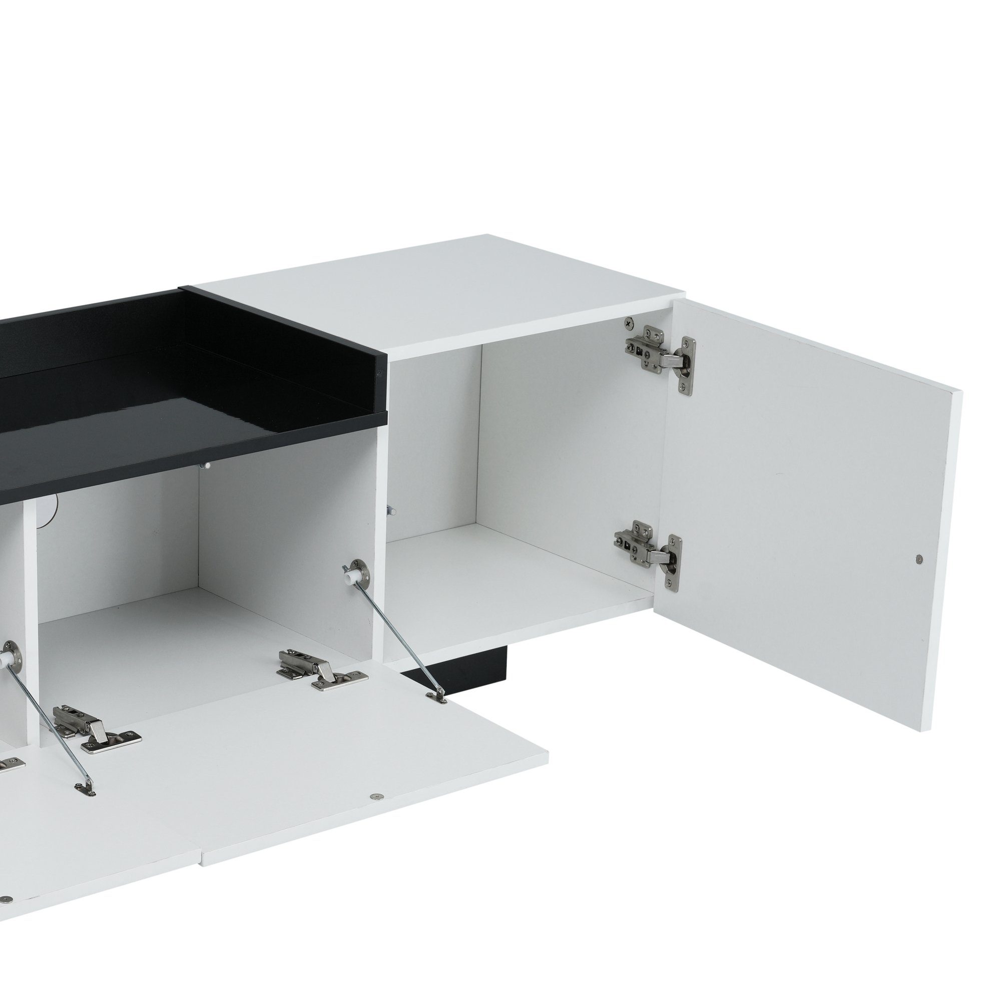 REDOM TV-Schrank (Fernsehtsich, mit verstellbaren Einlegeböden) TV-Schrank, Fernsehtsich, mit 2 Scharniertüren und 1 Schublade