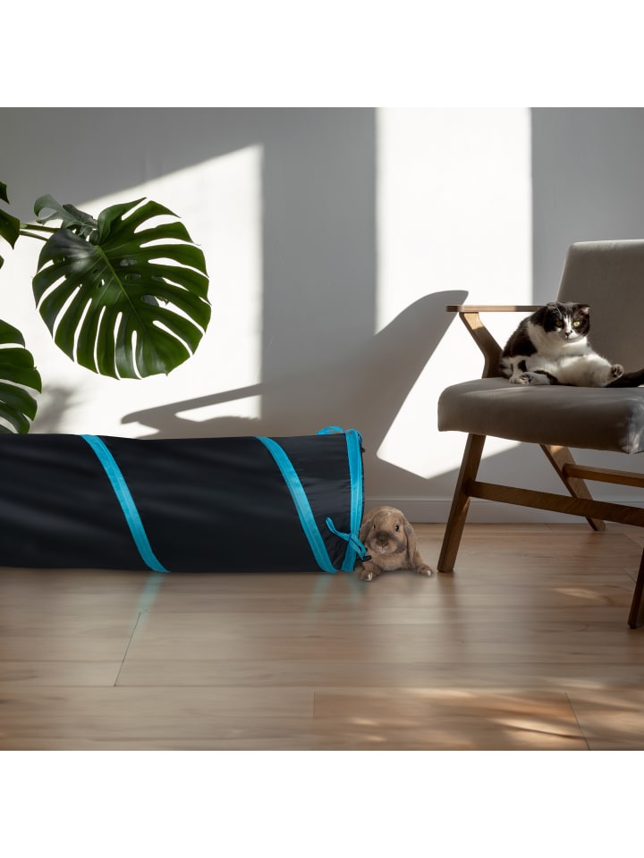 relaxdays Katzentunnel in Schwarz günstig kaufen onesize