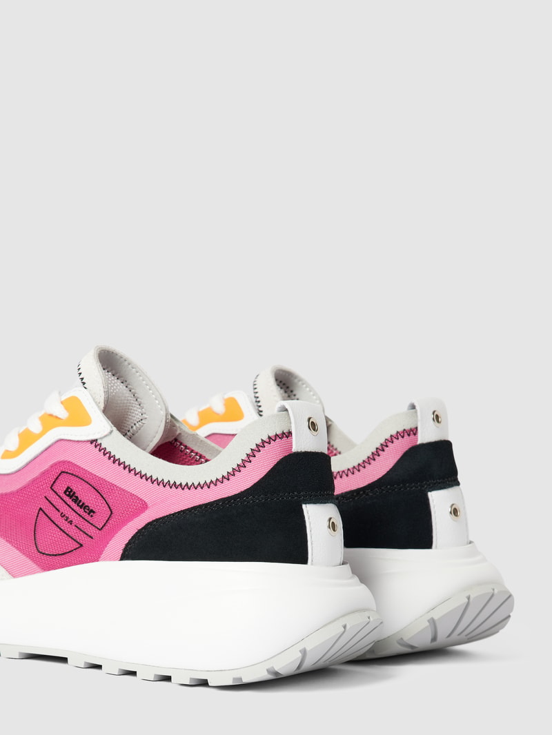 Sneaker mit Label-Details Modell 'DAISY' in pink