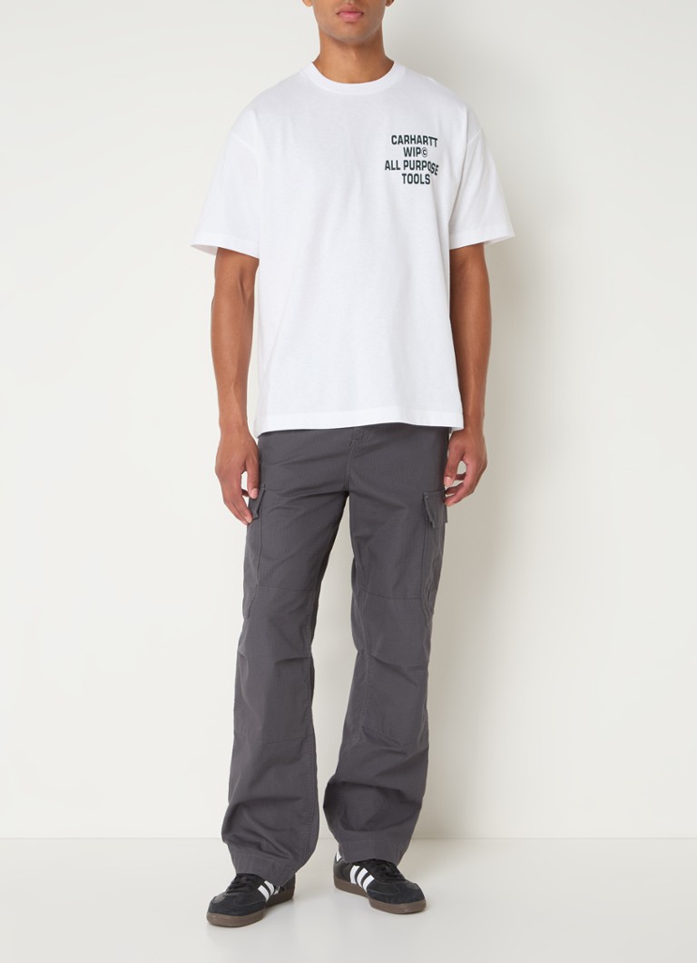 T-shirt Carhartt WIP Cross Screw in cotone biologico con logo e stampa sul retro.