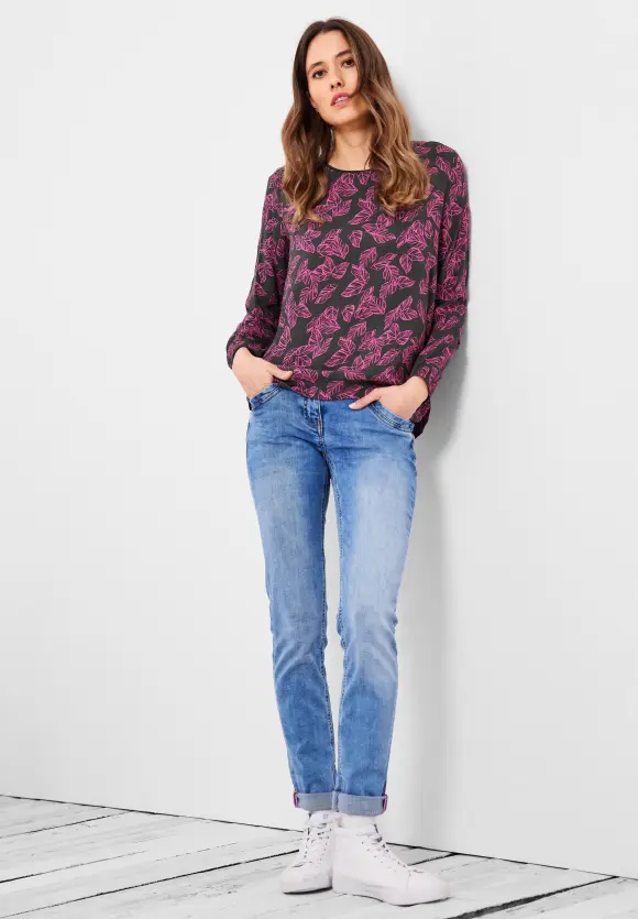 CECIL Bluse mit Blätter Print